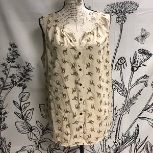 Croft & Barrow camel print tank top. Size XL!